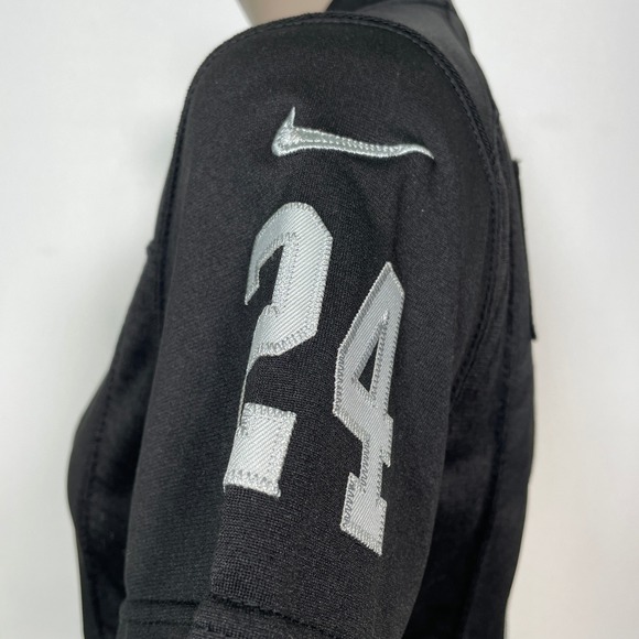 Marshawn Lynch #24 Oakland Raiders NFL Nike Black Limited Jersey Women's SMALL - Picture 7 of 11